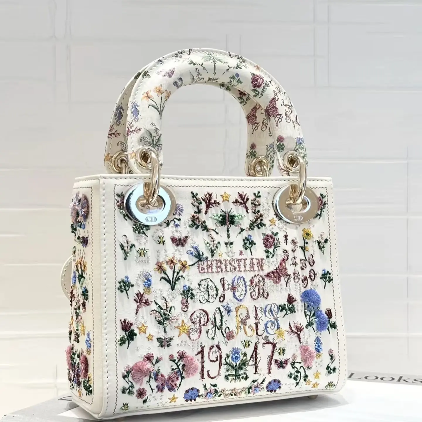 Lady Dior Embroidered Paris 1947 Bag