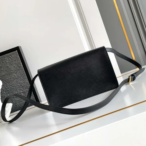 Prada Women Saffiano Leather Mini-bag-Black - Image 3