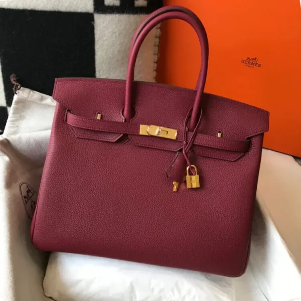 Hermès Birkin 25 Bag Burgundy - Image 2