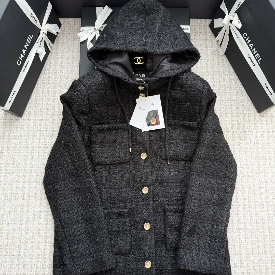 Chanel Tweed Hooded Jacket