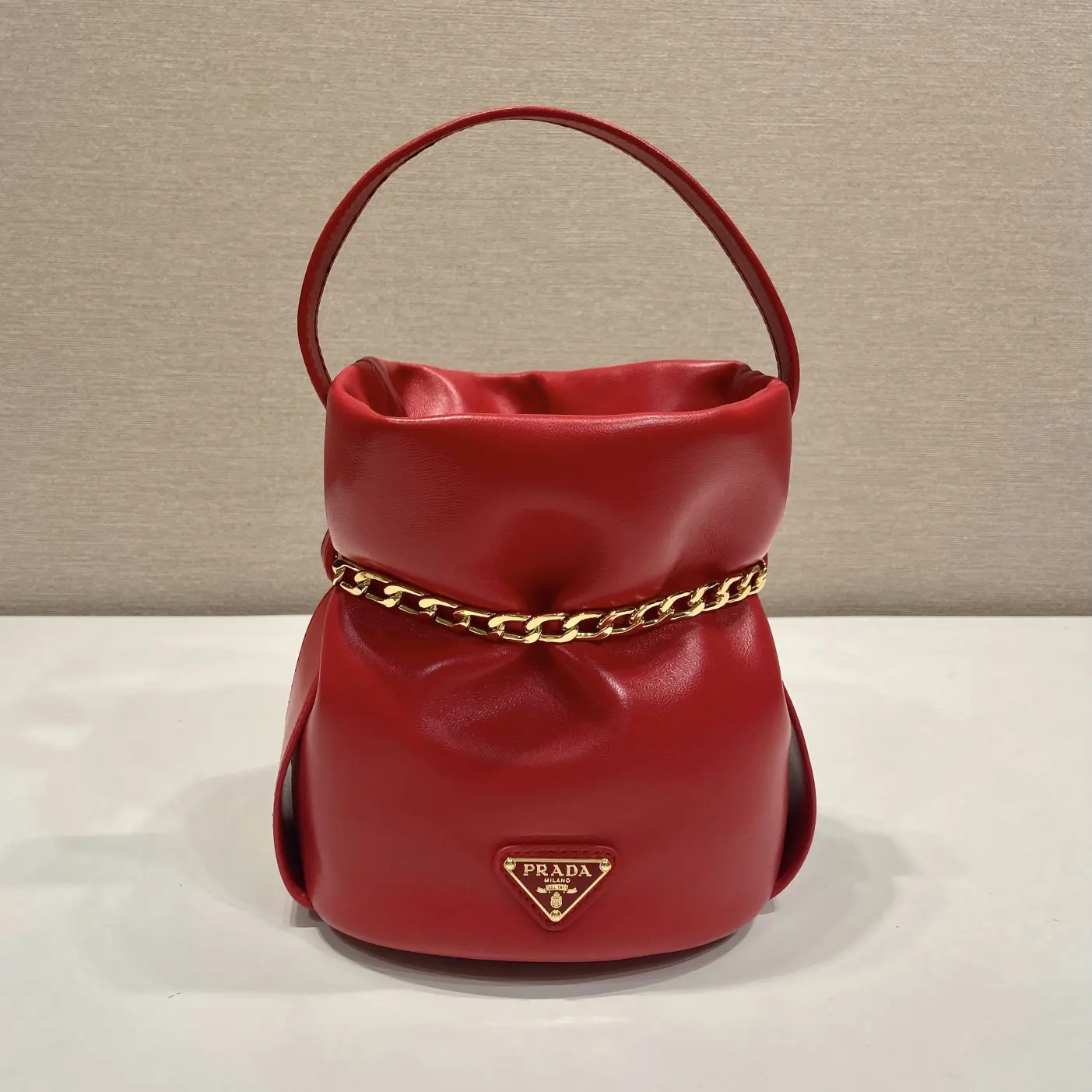 Prada Bucket Bag - Red