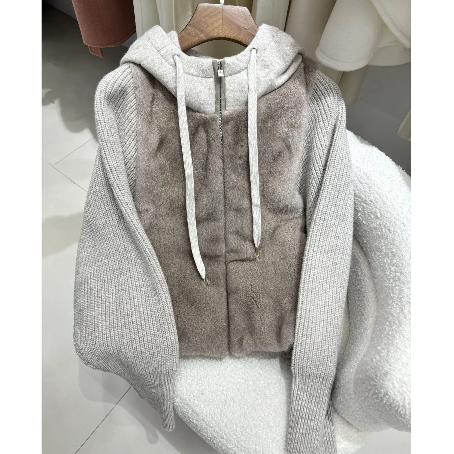 Loro Piana Knit Hooded Jacket