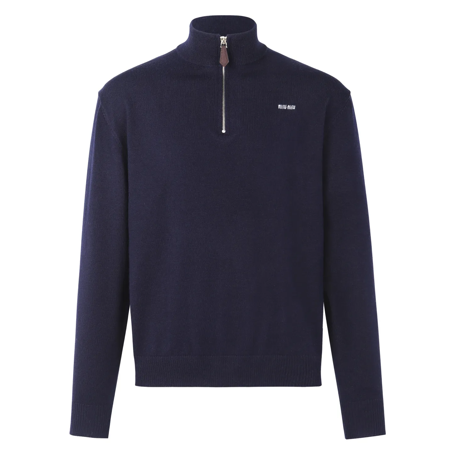 MIU MIU Long-Sleeve Half-Zip Sweater