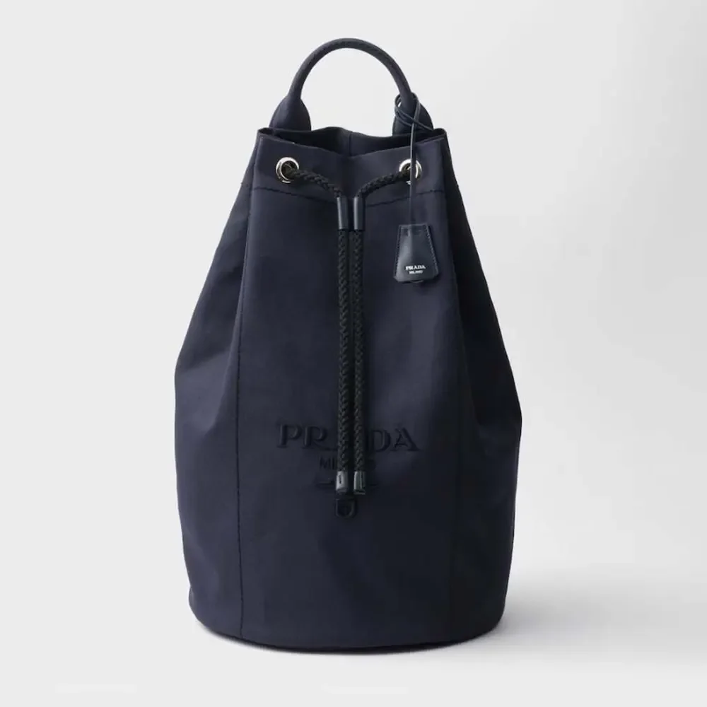 Prada Unisex Canvas Drawstring Duffle Bag-Navy 2VY0112CYA
