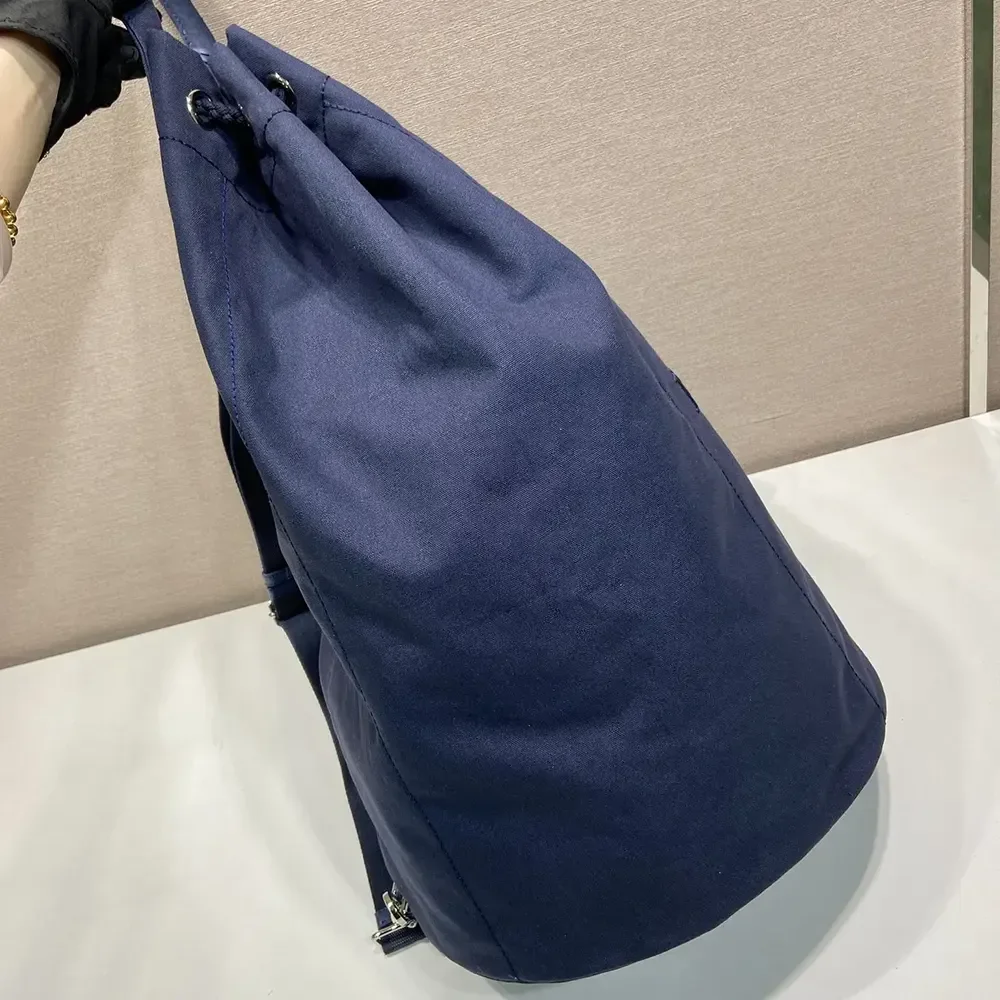 Prada Unisex Canvas Drawstring Duffle Bag-Navy 2VY0112CYA - Image 6