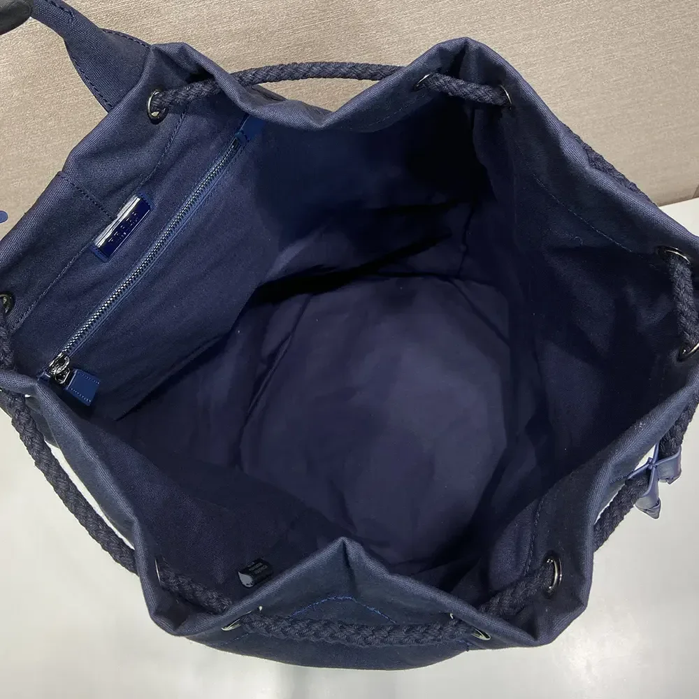 Prada Unisex Canvas Drawstring Duffle Bag-Navy 2VY0112CYA - Image 8